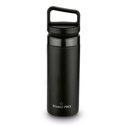 Butelka termiczna z sitkiem Starke Pro Lazaro 400 ml czarna