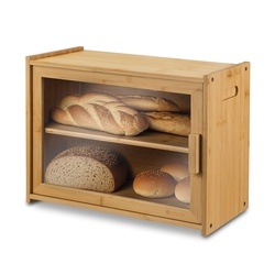Chlebak bambusowy z p&oacute;łką Tadar 40 x 20 x 31 cm