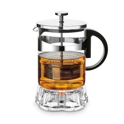 Dzbanek do herbaty z zaparzaczem i szklanym podgrzewaczem Konighoffer Saphir