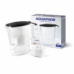 Dzbanek filtrujący Aquaphor Time 2,5 l z wkładem filtrującym B25 Maxfor czarny