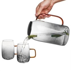 Dzbanek szklany Starke Pro Arube 1,5 l i 2 szklanki 300 ml czarne