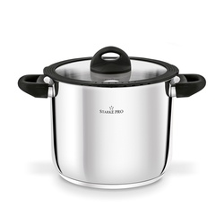 Garnek wysoki nierdzewny z pokrywką Starke Sante 6,5 l indukcja