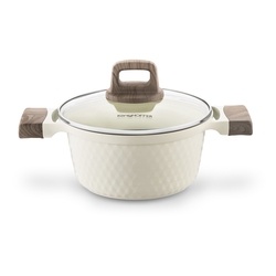 Garnek z powłoką ceramiczną na indukcję Konighoffer Rosti 20 cm kremowy