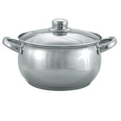 Garnek ze stali nierdzewnej Tadar Baryłka 24 cm z pokrywką