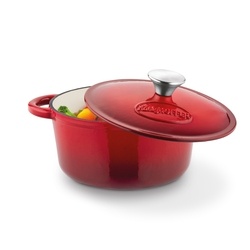 Gęsiarka żeliwna brytfanna emaliowana Konighoffer 2,8 l 21 x 10,5 cm okrągła czerwona