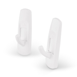 Haczyki samoprzylepne 2 sztuki białe Tadar Quickfix 7,5 x 2,3 x 2,8 cm