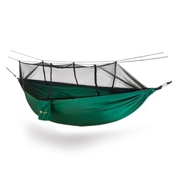 Hamak ogrodowy z moskitierą i linami Tadar Kemping 270 x 140 cm zielony