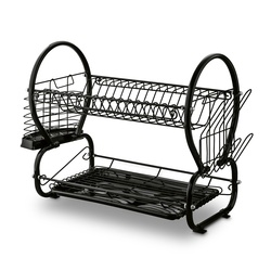 Suszarka do naczyń dwupoziomowa Tadar Omega 56,5 x 25 x 38 cm czarna