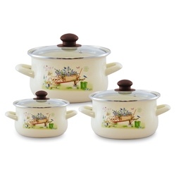 Komplet garnk&oacute;w emaliowanych Tadar Garden 6 element&oacute;w