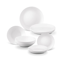 Komplet obiadowy Tadar Rita szkło hartowane 18 elementów