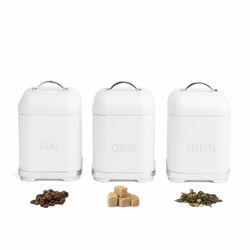 Komplet trzech pojemników Starke Pro Harper Kawa Herbata Cukier biały
