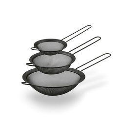 Sitka kuchenne metalowe z rączką Konighoffer Dark 10 cm 13 cm 18 cm czarne