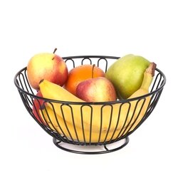 Koszyk na owoce druciany Tadar Misa 25 x 11 cm czarny