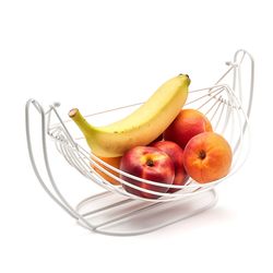 Koszyk na owoce Tadar Kołyska 30 x 22 x 16,5 cm biały