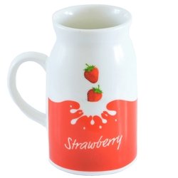 Kubek ceramiczny Tadar Dairy Strawberry 400 ml oryginalny kształt