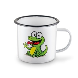 Kubek emaliowany retro Tadar Gekon 500 ml