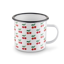 Kubek emaliowany retro Tadar Wiśnie 500 ml