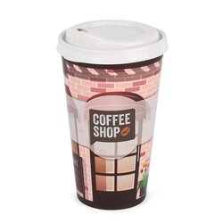 Kubek plastikowy Hega Coffee 560 ml mix wzorów