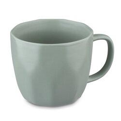 Kubek porcelanowy do kawy i herbaty Tadar Geometric 400 ml zielony