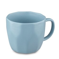 Kubek porcelanowy do kawy i herbaty Tadar Geometric 400 ml jasnoniebieski