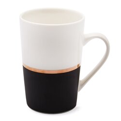 Kubek porcelanowy do kawy i herbaty Tadar Onyx 460 ml biało-czarny