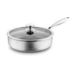 Patelnia głęboka nierdzewna Starke Pro Linesta Steel 28 x 8 cm z pokrywką