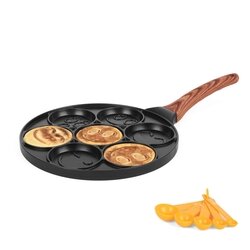 Patelnia granitowa do pancakes i placków Konighoffer 26,5 cm indukcja i 5 miarek kuchennych