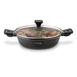 Patelnia marmurowa na indukcję krótkie uchwyty Starke Pro Svart Marble 28 cm