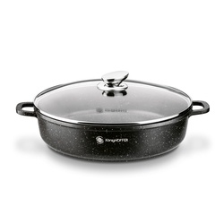 Patelnia na indukcję głęboka krótkie uchwyty Konighoffer Pollo Black 32 x 8 cm