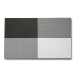 Podkładka na stół z PVC Tadar 45 x 30 cm biało czarna kratka
