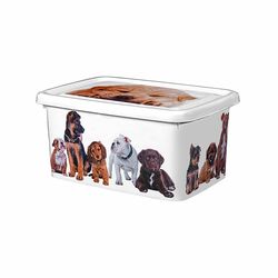 Pojemnik do przechowywania Great Plastic Urban Dogs 33 x 24 x 15,5 cm biały