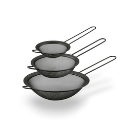 Sitka kuchenne metalowe z rączką Konighoffer Dark 10 cm 13 cm 18 cm czarne