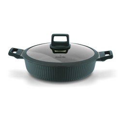 Patelnia marmurowa z pokrywką krótkie uchwyty Starke Pro Eridan 28 cm