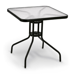 Stolik ze szklanym blatem hartowanym Tadar 70 x 70 cm kwadratowy