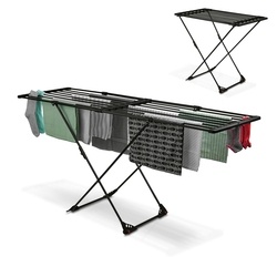 Suszarka balkonowa teleskopowa Konighoffer Lara Black 108-190 x 57 x 92 cm