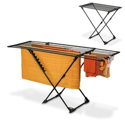 Suszarka balkonowa teleskopowa Konighoffer Spring Black 108-190 x 56 x 94 cm