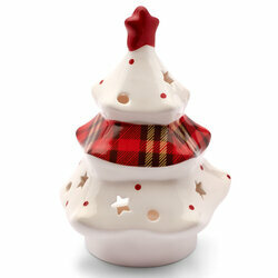 Świecznik tealight ceramiczny bożonarodzeniowy Tadar Christmas 14 x 13,8 x 19,2 cm