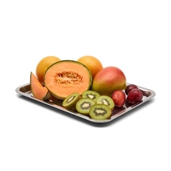 Taca metalowa nierdzewna Tadar 35,5 x 26,5 cm prostokątna