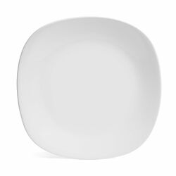 Talerz obiadowy Tadar 24 cm biały kwadratowy
