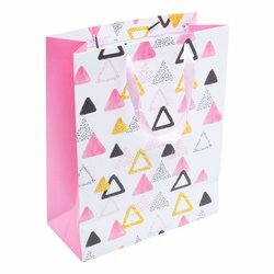 Torba prezentowa Tadar kolorowe trójkąty 26 x 12 x 32 cm