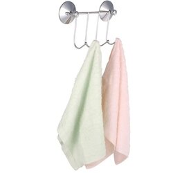 Wieszak na ręczniki łazienkowy z przyssawkami Tadar 20 x 5,5 x 10 cm 4 haczyki