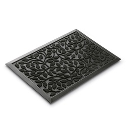 Wycieraczka pod drzwi wejściowa Tadar Listki 40 x 60 cm czarna