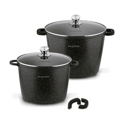 Zestaw 2 garnków na indukcję wysokich Konighoffer Pollo 6,8 l 10 l i 4 nakładki