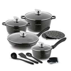 Zestaw garnków Konighoffer Pollo 8 elementów 3 przybory 2 nakładki i 2 podkładki