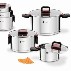 Zestaw garnków ze składanymi uchwytami Tadar Evocook 6 elementów i 5 miarek