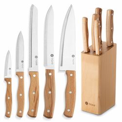 Zestaw noży kuchennych w bloku drewnianym Tadar Talon 6 elementów