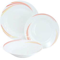 Zestaw okrągłych talerzy porcelanowych Tadar Sunny 18 elementów