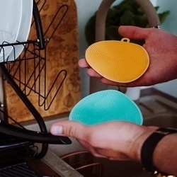 Gąbka silikonowa do mycia naczyń Tadar Silico pomarańczowa