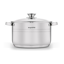 Garnek na indukcję ze stali nierdzewnej Konighoffer Bari Silver 6 l