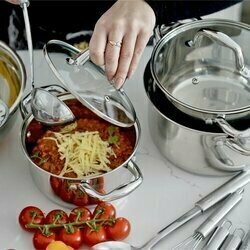 Garnek nierdzewny z pokrywką Tadar Alma 1,8 l